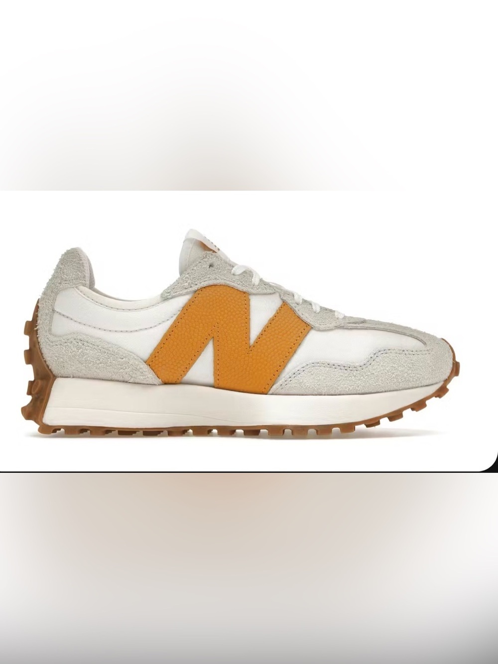 New Balance 327 Sea Salt Golden Hour Gum size 9